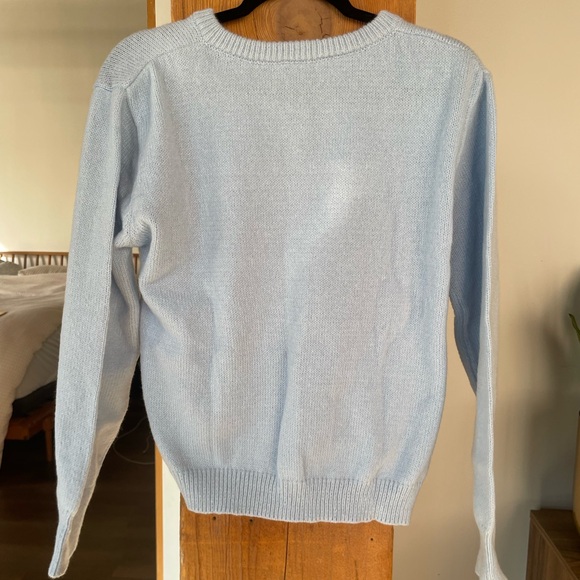 Button Down Knitwear Cardigan Women sweater blue - Picture 6 of 8